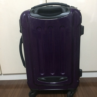 難あり パープル スーツケース