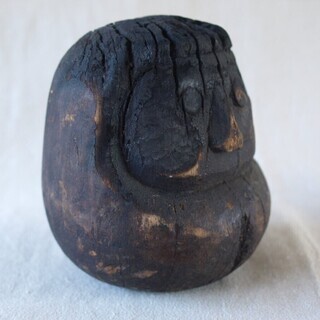 レア貴重！江戸時代 開運！木彫 高崎ダルマ 達磨木型14cm猛火修行の焼身 葦名鉄十郎盛幸 古民藝 仏教仏像 日本伝統 吉祥 縁起物 おすすめ！ の画像