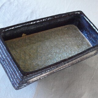 レア珍品！氷裂紋角型鉢30cm花入れ 花活け 花瓶 陶磁器 華道 茶道 花道 盆栽 おすすめ！ の画像