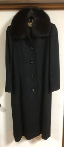 ロングコート カシミア 100% 黒