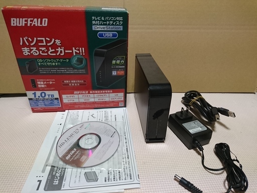 ★TVレコーダー対応 1TB 残量表示機能付き USB2.0外付けHDD BUFFALLO HD-LEM1.0TU2/YJ★