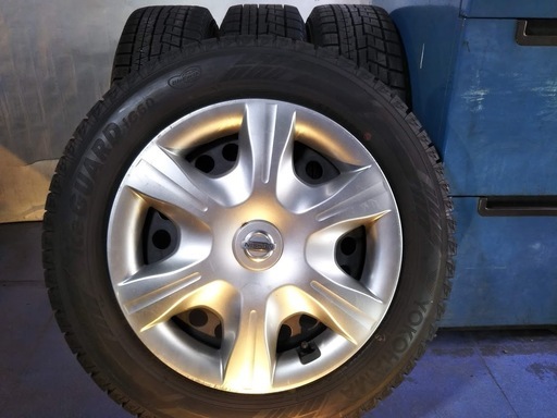 冬 ニッサン純正 2017年【~90％富山】日産純正 ティーダ ノート ウイングロード シルフィ 185/65R15 日本製 ヨコハマ IG60 アイスガード6