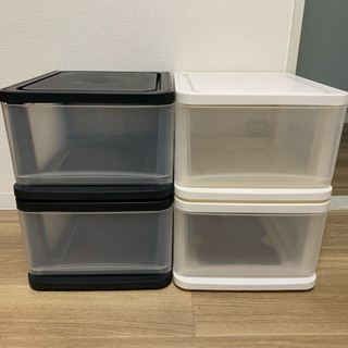 ※交渉中 衣装ケース 白黒各2個 計4個セット