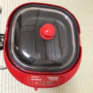 【中古】赤 ホットプレート ZOJIRUSHI