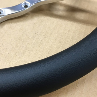 アルミ カスタム ビレット cruz ステアリング ハンドル 黒革 9穴 35.5φ 14インチ バドニック モトリタ レカラ スペシャリティーズの画像