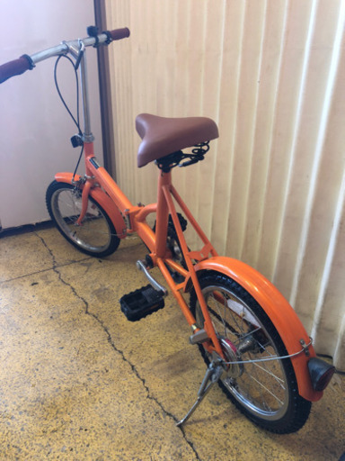 折りたたみ自転車 16インチ オレンジ色 仕上がりました