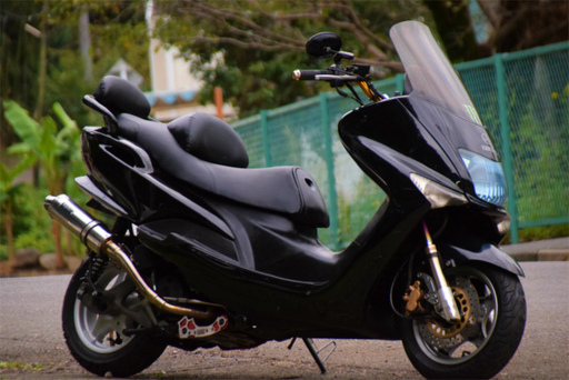 ☆マジェスティ125FI★160ccボアアップ車☆RPMフォーク★シグナス用マフラー☆バーハン化★WAKO’Sオイル交換☆下取り全国配送も可能です☆彡