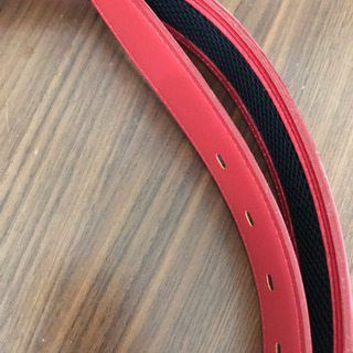 新品未使用 メンズベルト レッドの画像