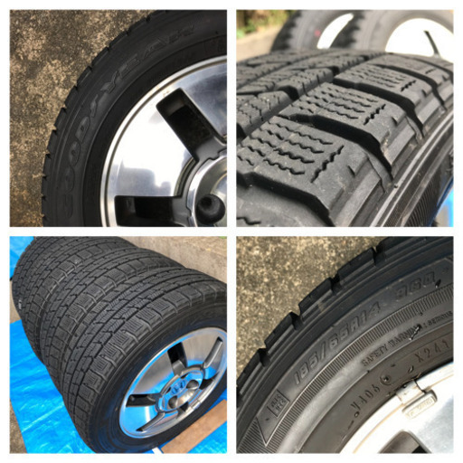 ホンダ純正スタッドレス　アルミタイヤ　グッドイヤー　185/65R14
