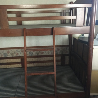 訳あり家具　木製2段ベッド　中古