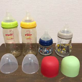 ピジョン ・コンビ哺乳瓶7本セット　粉ミルクケース付