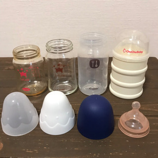 ピジョン ・コンビ哺乳瓶7本セット　粉ミルクケース付の画像