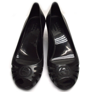 GUCCI【グッチ】サンダル　ラバー　ブラック　レディース【中古】