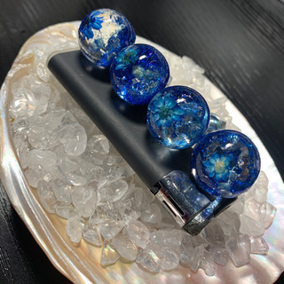 【水中花】ナンバーボルト 4本セット青