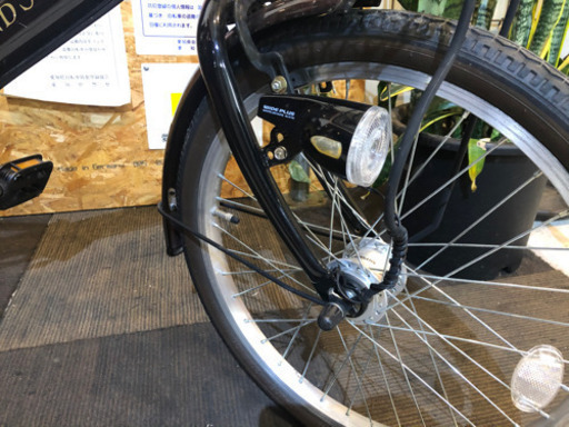 【LEDオートライト】カゴ付き折りたたみ自転車6段