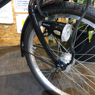 【LEDオートライト】カゴ付き折りたたみ自転車6段
