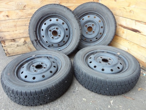 中古スタッドレス ダンロップ DSX2 155/65R13 スチールタイヤ4本