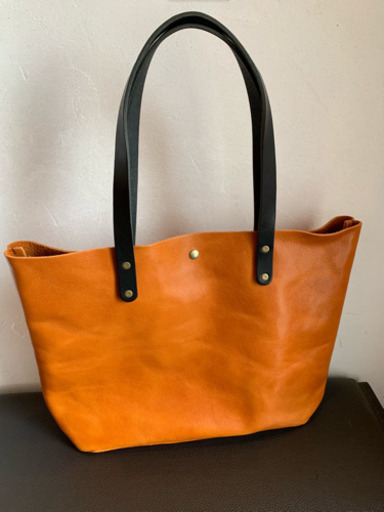 トートバッグ本革仕様❗️ 天然タンニン鞣しのプルアップレザー男女兼用