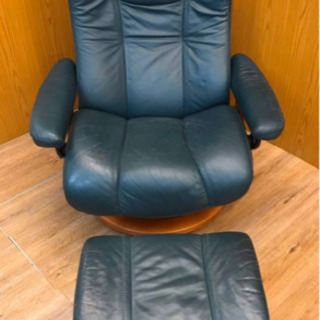 エコーネス社製 本革ノルウェー「ストレスレスチェア+オットマン」セット 北欧 EKORNES リクライニング ソファ 岡山発（686）AKARI