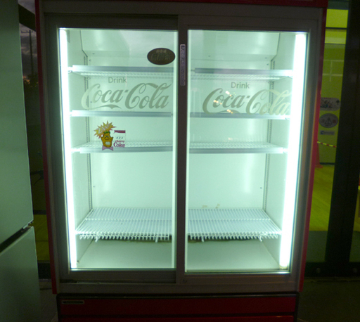 コカ・コーラ 冷蔵ショーケース 586L オープンタイプクーラー BC-827SRBI 照明 キャスター付 CocaCola  MIT