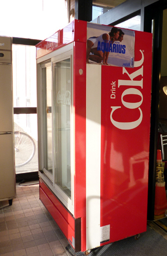 コカ・コーラ 冷蔵ショーケース 586L オープンタイプクーラー BC-827SRBI 照明 キャスター付 CocaCola  MIT