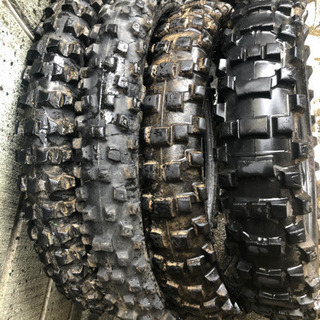 モトクロスタイヤ中古セット。林道、エンデューロ、オフロード