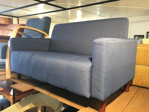 ソファ 青系 2人掛け 2.0P 格安 中古品