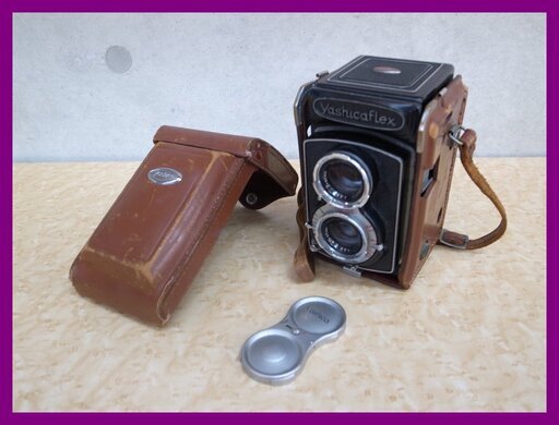 ヤシカフレックス 二眼レフ カメラ ケース付 レトロ アンティーク フィルムカメラ Yashicaflex 現状渡し 【モノ市場知立店】13