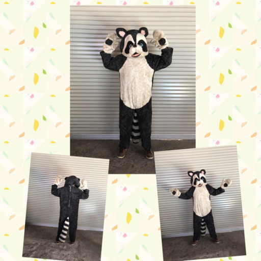 着ぐるみ２体セット　うさぎ&あらいぐま