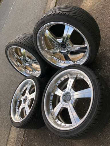 【値下】Weds BVILLENS  タイヤ付ホイール 4本 4/5H-114.3 19インチ 8.5J+35 & 9.5J+35