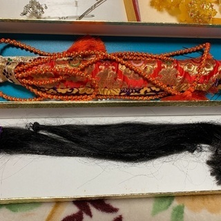 日本髪かつら、かんざし2セット、尾長の画像