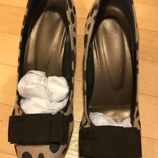 日本製 ヒョウ柄パンプス 24