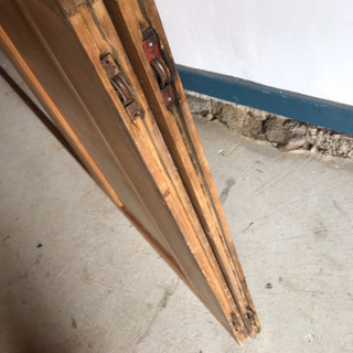 扉 引き戸 2枚 セット ガラス 古材 カフェ 古民家 アンティークの画像