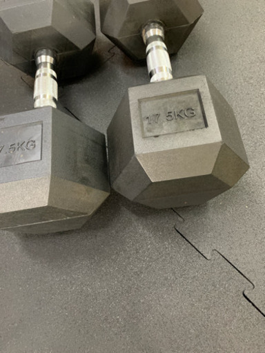 ラバーヘックス  ダンベル  17.5kg 2個