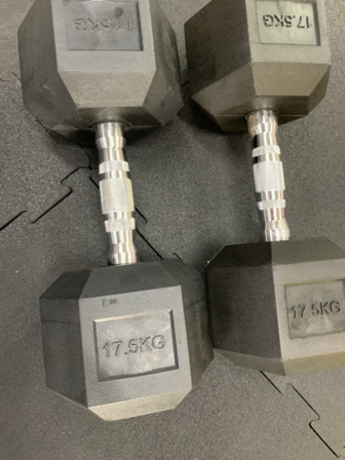 ラバーヘックス  ダンベル  17.5kg 2個