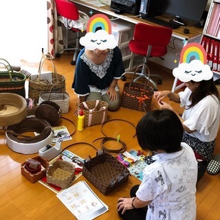 豊田市☆簡単可愛い♪クラフトかごバッグ講座＆おしゃべり会♪の画像
