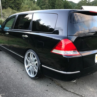 オデッセイ 18年 車検2年7月 5万㌔ ナビ 地デジ 車高調 17インチ純正アルミの画像