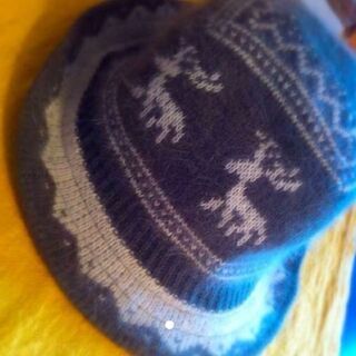 ノルディック柄 混ウールHAT