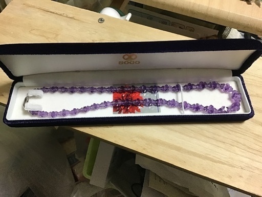 アメジスト(紫水晶)のネックレスと本水晶のアクセサリーセット(値下しました)