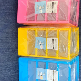 SNOOPY スヌーピー ５段収納ボックス ３個セットの画像