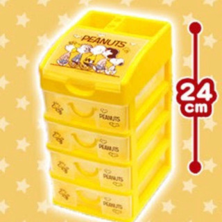 SNOOPY スヌーピー ５段収納ボックス ３個セットの画像
