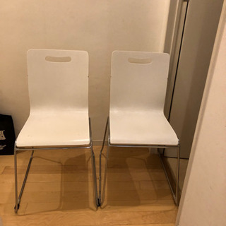 Francfranc ホワイト椅子、もらってくださる方よろしくお...