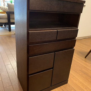 パイン材のファックス台 引き出し2段 中古品 ファックス台の中古が安い!激安で譲ります・無料であげます(7