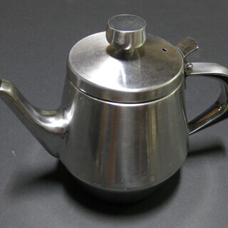 【値下げ】ティーポット　ステンレス2人用　仔犬印　エルム型の画像