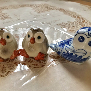 ☆あげます☆陶器製ふくろう