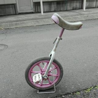 一輪車16インチ　スタンド付　ピンク
