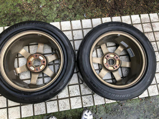 タイヤホイール2本セットRAYS TE37 4穴 114.3 16×7 ドリケツ 180sx