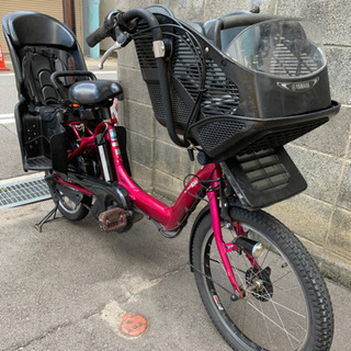 電動自転車ヤマハPAS Kiss mini 8.1Ah 前子供乗せ 20インチ ローズ