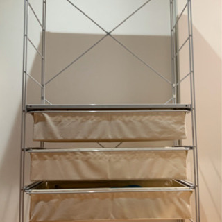 スチールユニットシェルフ　ワードローブセットの画像