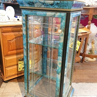 ☆アンティーク イタリア製 ガラスキャビネット コレクションケース